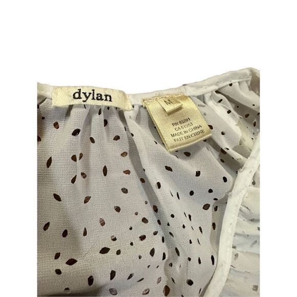 Anthropologie Dylan white eyelet blouse sz M - Picture 3 of 9